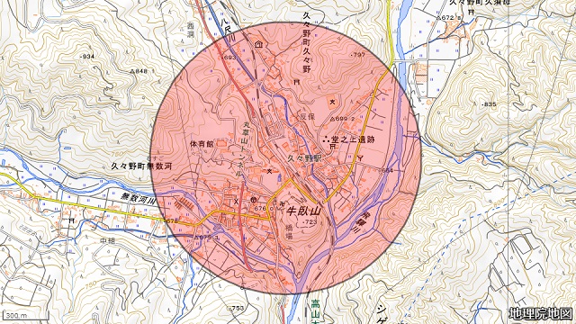 久々野駅周辺図