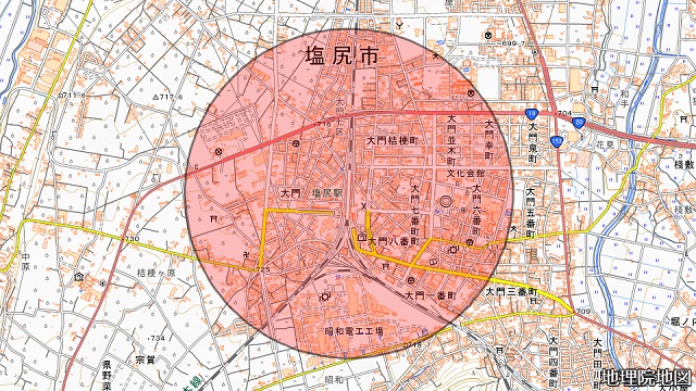 塩尻駅周辺図