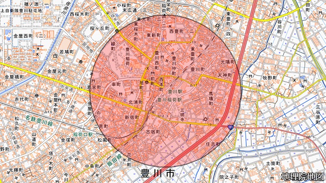 豊川駅周辺図