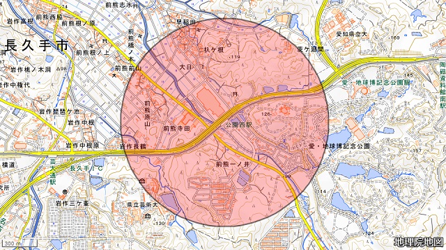 公園西駅周辺図